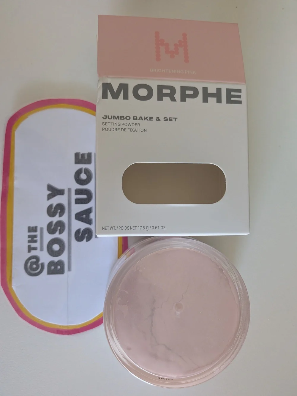 Morphe Jumbo Bake + Set Soft Focus Setting Powder in Brightening Pink NWT